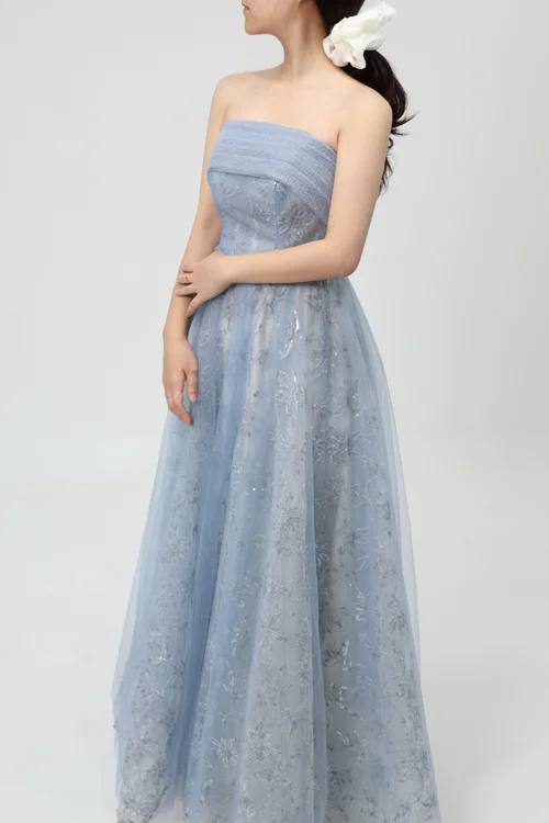 딥블루리본드레스 상품 이미지